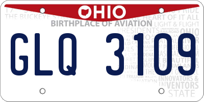 OH license plate GLQ3109
