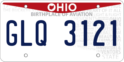 OH license plate GLQ3121