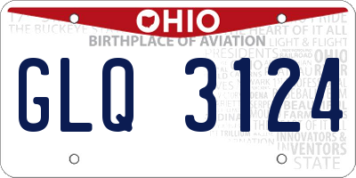 OH license plate GLQ3124