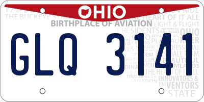 OH license plate GLQ3141