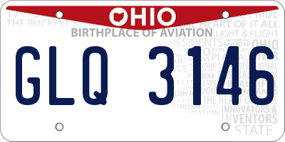 OH license plate GLQ3146