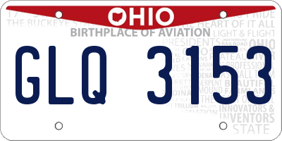 OH license plate GLQ3153