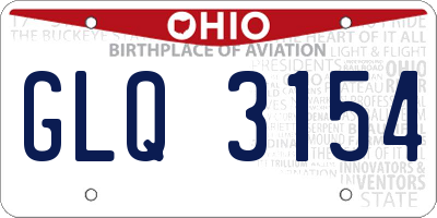 OH license plate GLQ3154