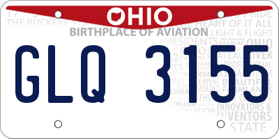 OH license plate GLQ3155