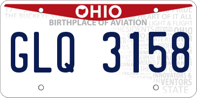 OH license plate GLQ3158