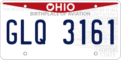 OH license plate GLQ3161