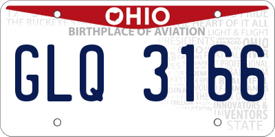 OH license plate GLQ3166