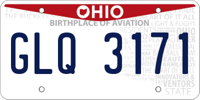 OH license plate GLQ3171