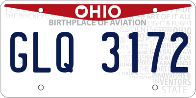 OH license plate GLQ3172