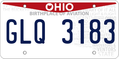 OH license plate GLQ3183