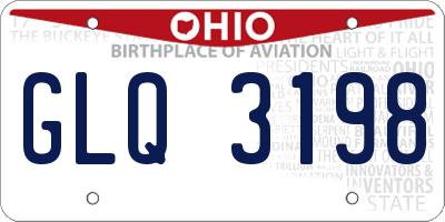 OH license plate GLQ3198