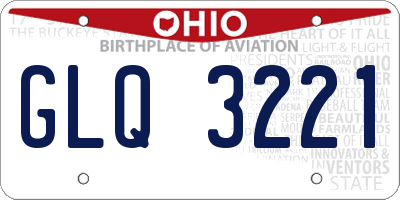 OH license plate GLQ3221