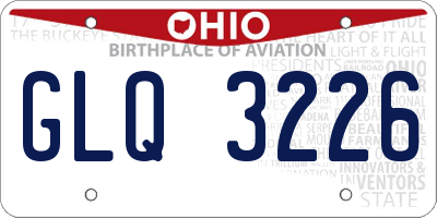 OH license plate GLQ3226