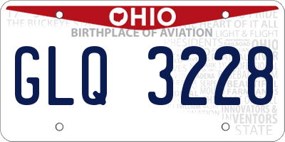 OH license plate GLQ3228