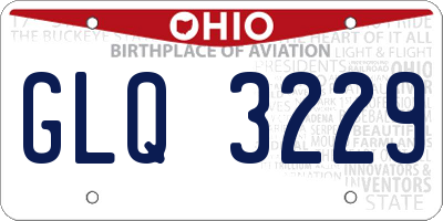 OH license plate GLQ3229