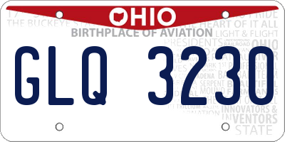 OH license plate GLQ3230