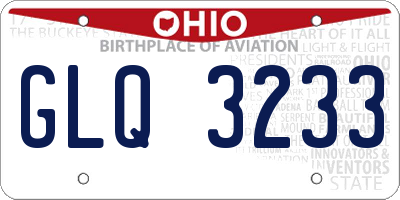 OH license plate GLQ3233