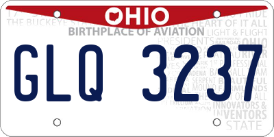 OH license plate GLQ3237