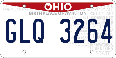 OH license plate GLQ3264