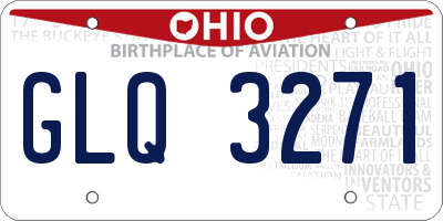 OH license plate GLQ3271