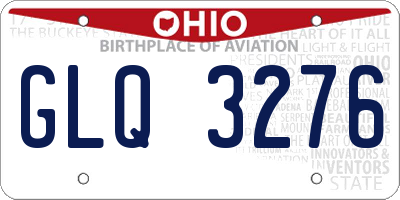 OH license plate GLQ3276
