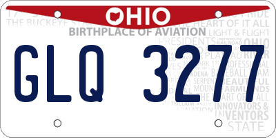 OH license plate GLQ3277
