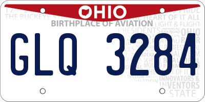 OH license plate GLQ3284
