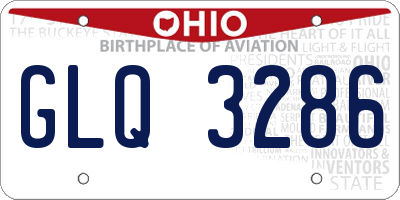 OH license plate GLQ3286
