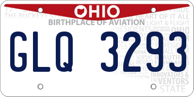 OH license plate GLQ3293