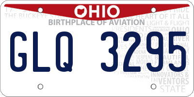 OH license plate GLQ3295