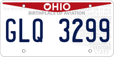 OH license plate GLQ3299
