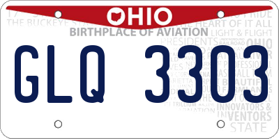 OH license plate GLQ3303