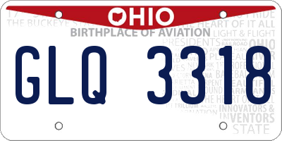 OH license plate GLQ3318
