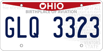 OH license plate GLQ3323