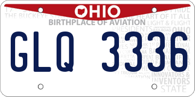 OH license plate GLQ3336