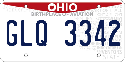 OH license plate GLQ3342