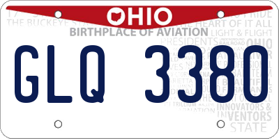 OH license plate GLQ3380