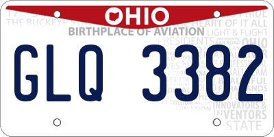 OH license plate GLQ3382