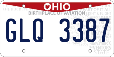 OH license plate GLQ3387