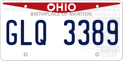 OH license plate GLQ3389