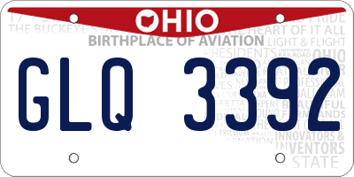OH license plate GLQ3392