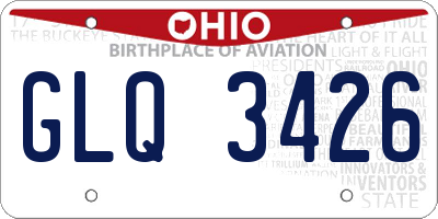 OH license plate GLQ3426