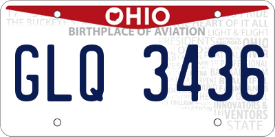 OH license plate GLQ3436