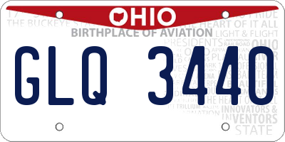 OH license plate GLQ3440