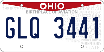 OH license plate GLQ3441