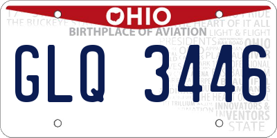 OH license plate GLQ3446