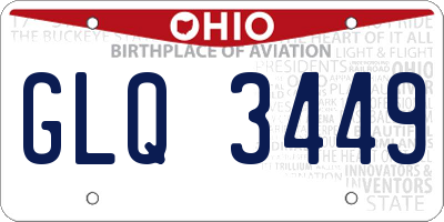OH license plate GLQ3449