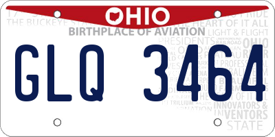 OH license plate GLQ3464