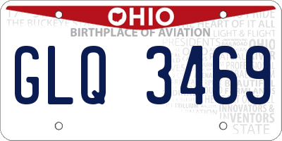 OH license plate GLQ3469