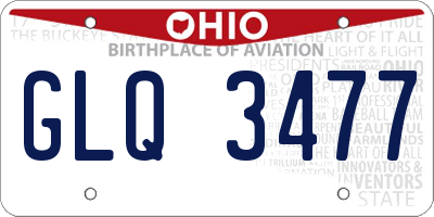 OH license plate GLQ3477